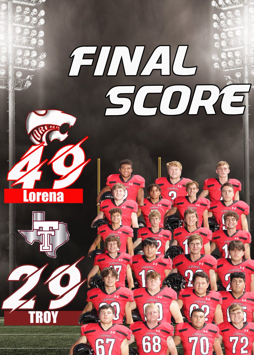 LorenaFootball's tweet photo. Lorena Leopards are DISTRICT CHAMPS!  Big win at home and a perfect 6-0 in district play and 8-2 on the season.  🏆 ball season has officially started. 

#weareone 
@Athletics_LISD | @LHS_Leopards | @LorenaISD https://t.co/4t7NhJS3F4