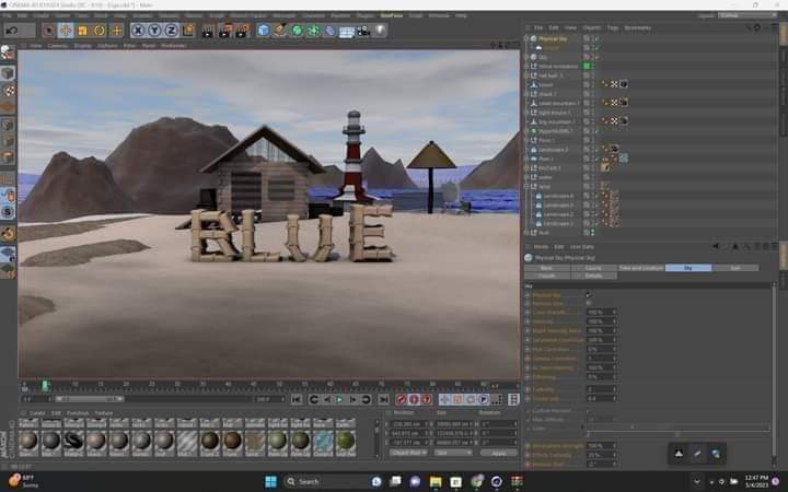 GhostDesignzz's tweet image. C4D header + render for @Bluevrx 

Beach theme 🌊
