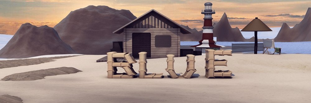 GhostDesignzz's tweet image. C4D header + render for @Bluevrx 

Beach theme 🌊