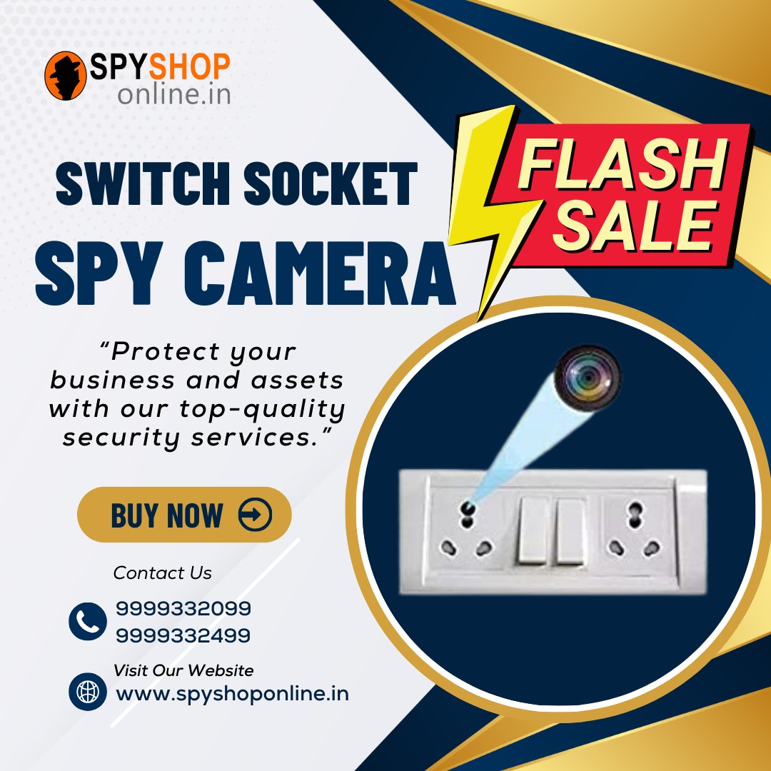 spyshoponline's tweet image. Trending High Quality Hidden Wall Switch Socket Spy Camera Audio &amp;amp; Video Recording, Dual Port Switch Board Socket Camera for Home or Office.

For any query:
Call us at 9999332099 | 9999332499
or visit us at: spyshoponline.in
#switchsocket #camera #megasale #festivaloffers