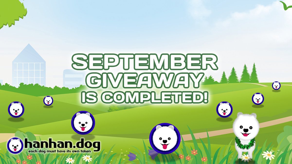 We’ve given away 22,500 $HANHAN tokens for free this month! 
We regret that we were unable to hold the draw on time this month and apologize.
hanhan.dog/2023-09-airdro…