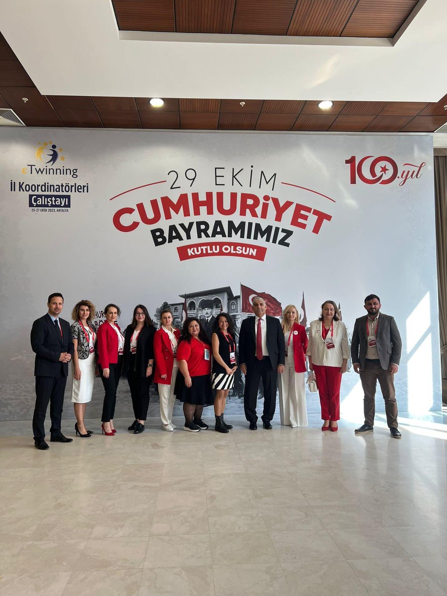 ARSEZ ÖZBEK (@arsezozbek) on Twitter photo 🇹🇷Cumhuriyetimizin 100. Yılı temasıyla Antalya'da düzenlenen İl Koordinatörleri Çalıştayına (25-27 Ekim,2023) İstanbulumuzdan İl Koordinatörleri,İçerik ve Kalite Geliştirme Ekibinden olmak üzere 9 öğretmen olarak katılım sağladık.
<a href="/eTwinning_ist/">eTwinning İstanbul</a> <a href="/KucukcekmeceMeb/">Küçükçekmece İlçe Millî Eğitim Müdürlüğü</a> <a href="/toki_er/">TOKİ Şehit Er Yılmaz Özdemir İlkokulu</a> 🇹🇷Cumhuriyetimizin 100. Yılı temasıyla Antalya'da düzenlenen İl Koordinatörleri Çalıştayına (25-27 Ekim,2023) İstanbulumuzdan İl Koordinatörleri,İçerik ve Kalite Geliştirme Ekibinden olmak üzere 9 öğretmen olarak katılım sağladık.
<a href="/eTwinning_ist/">eTwinning İstanbul</a> <a href="/KucukcekmeceMeb/">Küçükçekmece İlçe Millî Eğitim Müdürlüğü</a> <a href="/toki_er/">TOKİ Şehit Er Yılmaz Özdemir İlkokulu</a>