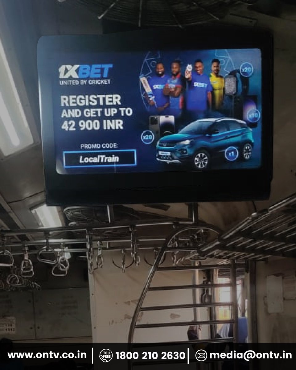ONTVTransit's tweet photo. @1xBetIndia has selected ONTV to amplify their gaming brand, and the results are incredible! Their commitment to delivering cutting-edge gaming experiences is truly inspiring!

#ONTV #ONTVTransit #ONTVTransitMedia #TransitMedia #audienceengagement #audiencetargeting #Experiences https://t.co/ORPNJc6Z7E