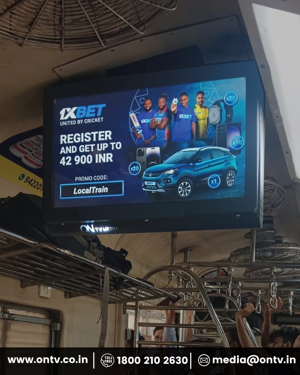 ONTVTransit's tweet photo. @1xBetIndia has selected ONTV to amplify their gaming brand, and the results are incredible! Their commitment to delivering cutting-edge gaming experiences is truly inspiring!

#ONTV #ONTVTransit #ONTVTransitMedia #TransitMedia #audienceengagement #audiencetargeting #Experiences https://t.co/ORPNJc6Z7E