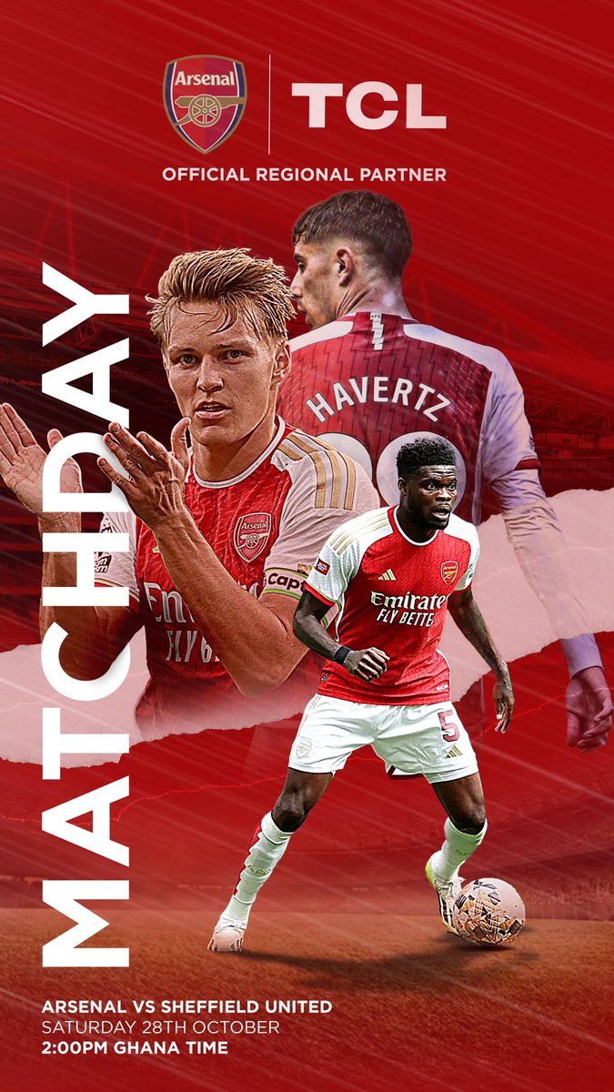 ghana_tcl's tweet image. Arsenal takes on Sheffield United today!

Drop your predictions in the comments below 👇🏼 

Let’s go Arsenal!

officaltclghana 
#TCLxArsenal 
#UCLArsenal
#PredictTheScore 
#InspireGreatness
#ARSSHE