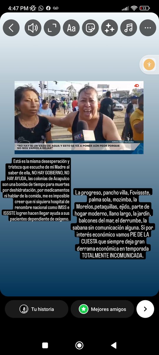ancecs1's tweet photo. $50 pesos 1 vaso de agua, cuando antes decían "un vaso de agua no se le niega a nadie", esa es la situación que viven las personas que RADICAN en Acapulco, costa grande y costa chica. ¿Por qué si que ya se enviaron toneladas de ayuda?
@Adela_Micha @Fund_CarlosSlim @fundtelevisa https://t.co/CeAAPIJTna