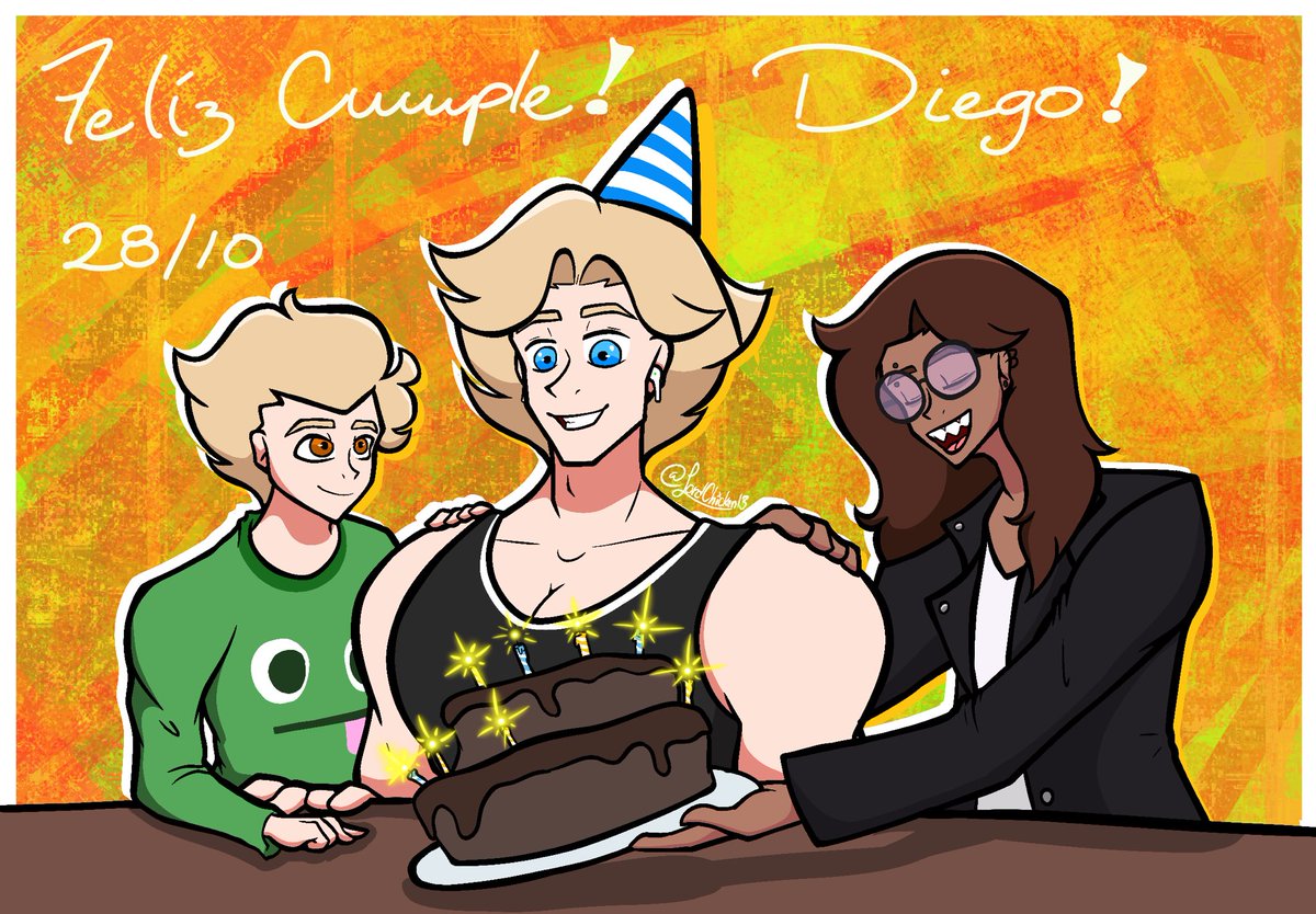 28/10: Feliz Cumpleaños al homosexual de mi OC Diego jaja, ya se que les vale, pero agradezcan que estoy reviviendo xd

#DiegoKuznetsov #DaniloKuznetsov #EzequielKuznetsov #TMTG #Taumaturgia #artedigital #oc #ocs