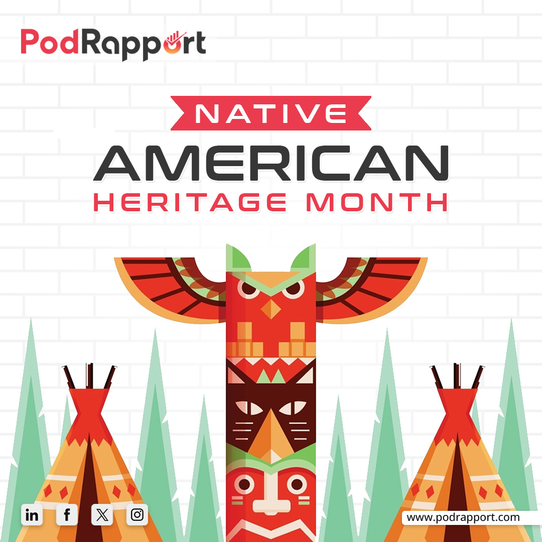 Native American Heritage Month begins!

Let's learn, appreciate, and honor their history, heritage, and culture.

#NativeAmericanHeritageMonth #podcast #guest #podrapport #community #podcastcommunity #podcastguest #expertguestdirectory #podcastguestdirectory #podcastdirectory