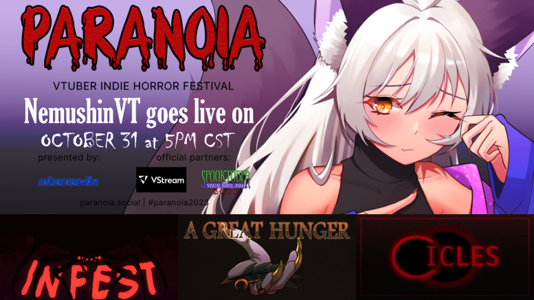🎃LIVE🎃

Look up at the stars once more! Search for the constellation Vulpecula and you will discover Nemu (@NemushinVT), who will be reading to us some Spooktober visual novels!

twitch.tv/nemushinvt
