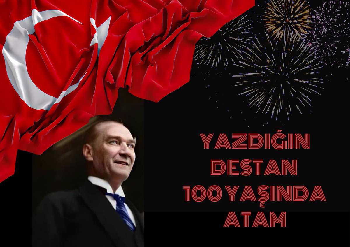 Günaydınlar ❤️❤️❤️ Bayrak, Atatürk resmi, güzel yazılar... başım döndü... kendimi rt yapmaktan alamıyorum....çok güzelsin dostlarım. İyi ki varsınız. #CUMHURIYETİMİZ100Yaşında