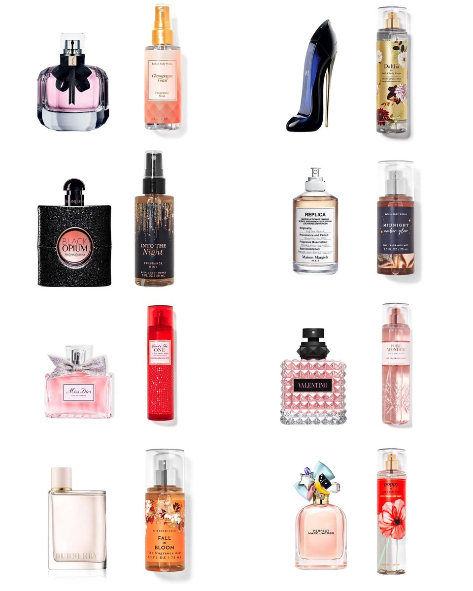 jenitalks's tweet photo. จักรวาล dupe ของ zara ไปแล้ว มีคนแนะนำ bath and body works ต่อ อันนี้ฝั่งเมืองนอกเขาทำสรุปมา 8 ตัวนี้

//ไปลองดมก่อน อย่าเพิ่งเชื่อดูพมาก เพราะ into the night บางคนก็บอกเหมือนชาแนลเริ่มสับสน https://t.co/UZ93a55PRp