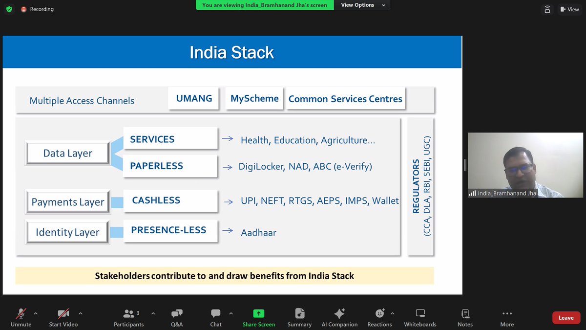 Great knowledge exchange on Digital Public Infrastructure btw <a href="/GoI_MeitY/">Ministry of Electronics & IT</a> &amp; 🇼🇸 Civil Registration &amp; Vital Statistics Steering Committee supported by <a href="/UNDP_Samoa/">UNDP Samoa</a>. Thanks a lot to Bramhanand Jha for sharing 🇮🇳’s impressive experience. Accessible &amp; inclusive DPI can accelerate #SDGs.