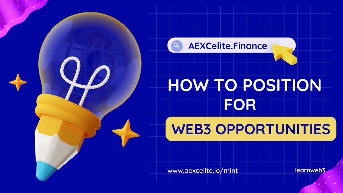 Learning to position for web3 opportunities is crucial and everyone who must be profitable and earn from #web3 must be positioned by learning relevant skills and connecting with the community to be there on time to narratives and maximizing alphas

We'll begin a series on this!