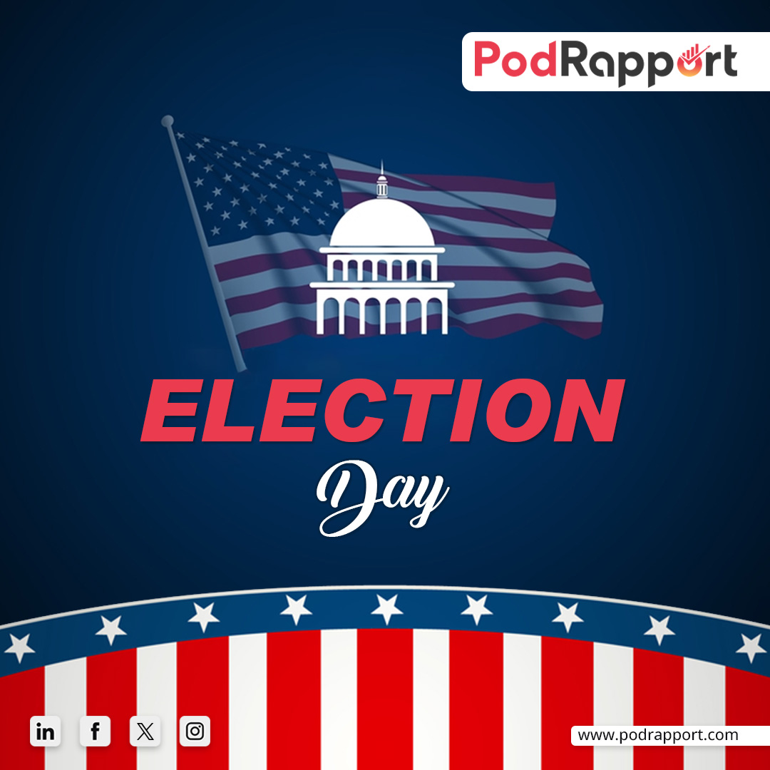 Happy Election Day!

Let's participate in the democratic process, make our voices heard, and shape the future of our nation. Every vote counts!

#ElectionDay #VotingMatters #podcast #podrapport #community #podcastcommunity #podcastguest #podcastguestdirectory #podcastdirectory