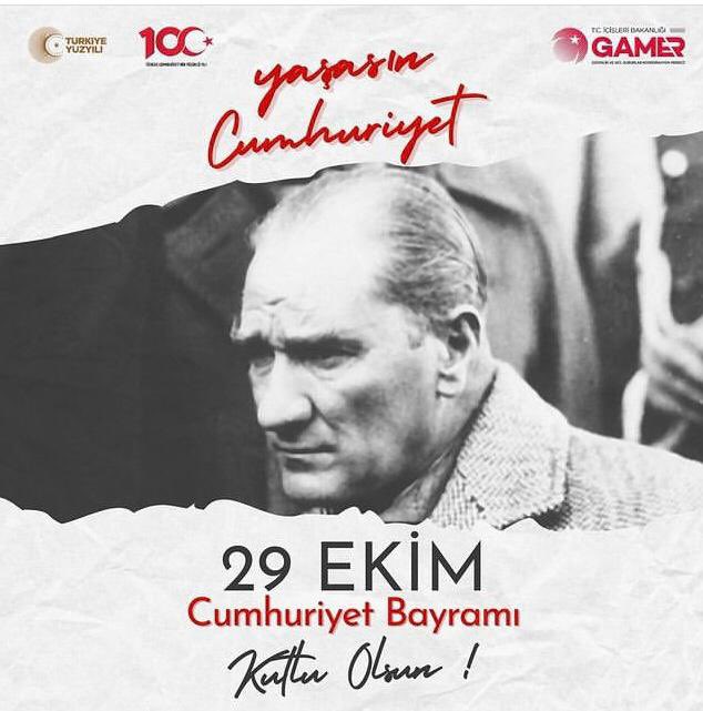 Istanbul34Gamer's tweet photo. 29 Ekim 1923’ten günümüze, Türkiye Cumhuriyeti, binlerce yıldır tarih sayfalarını altın harflerle süsleyen Türk milletinin sarsılmaz inanç ve kararlı duruşunun müstesna nişanı, Milli egemenliğin istikrarı, iradesi ve itibarıdır. Cumhuriyetimizin kuruluşunun 100. Yılı kutlu olsun! https://t.co/mY2ERYoPyy