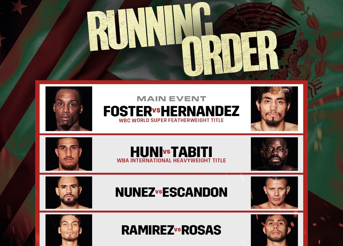 #FuryNgannou main bout should be around 8:30am AEDT Sunday on @MainEventTV with the return of @justisjphhuni around 12:30pm as co-main to #FosterHernandez on DAZN 🥊