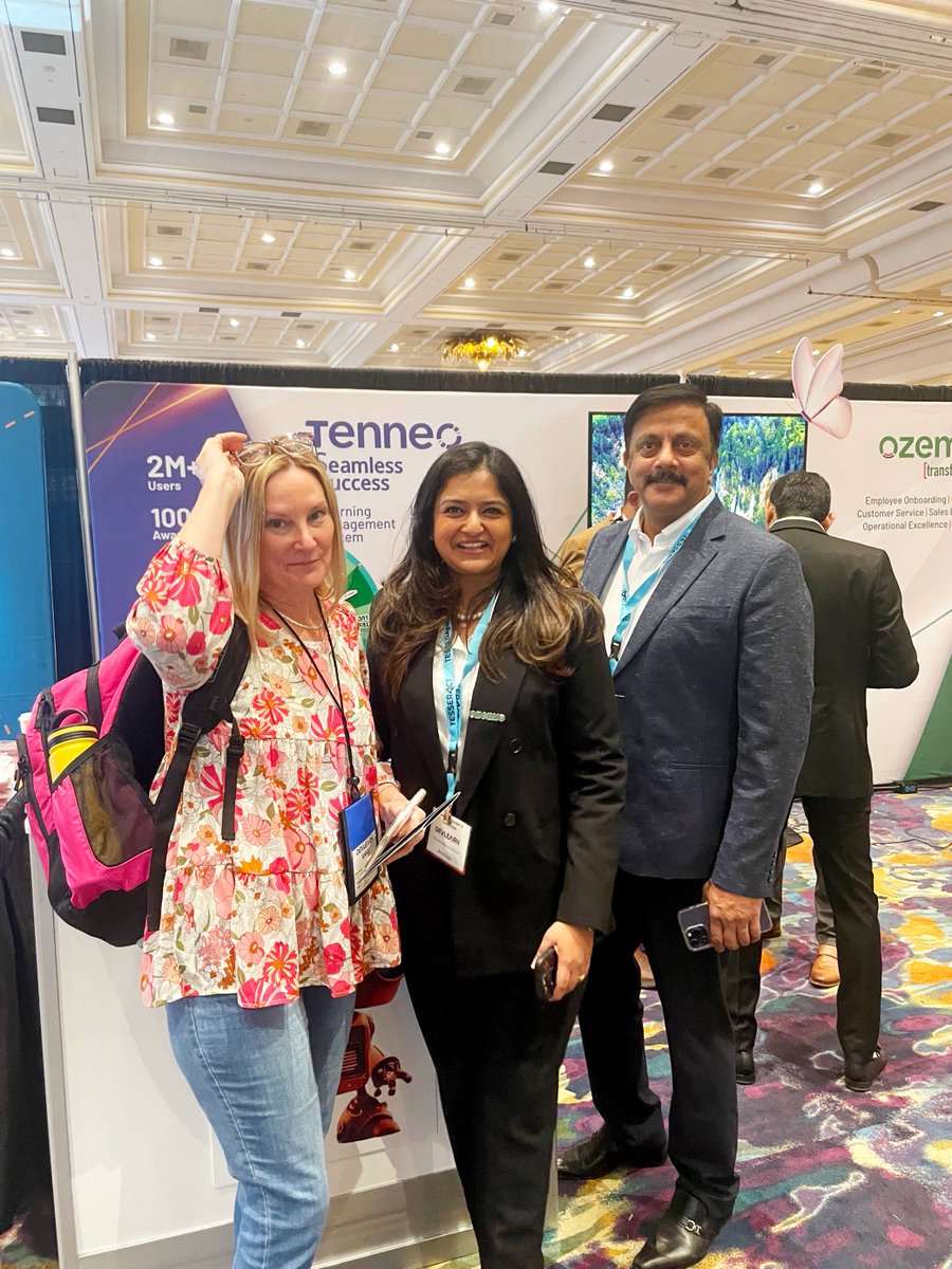 Ozemiosolutions's tweet image. Our #leadership team cherished reconnecting with familiar faces and forging new industry ties.
Day 3 at #DevLearn2023 at full swing! Cheers to more networking, more meaningful conversations, and amplifying the impact of talent transformation! 🙌
#DevLearn #OzemioAtDevLearn