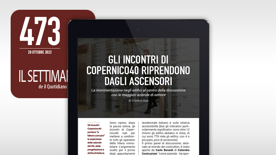 Leggi su il #SettimanaleQI 
Gli Incontri di Copernico40 riprendono dagli ascensori. La movimentazione negli edifici al centro della discussione con le maggiori aziende di settore tinyurl.com/4u88tmsd