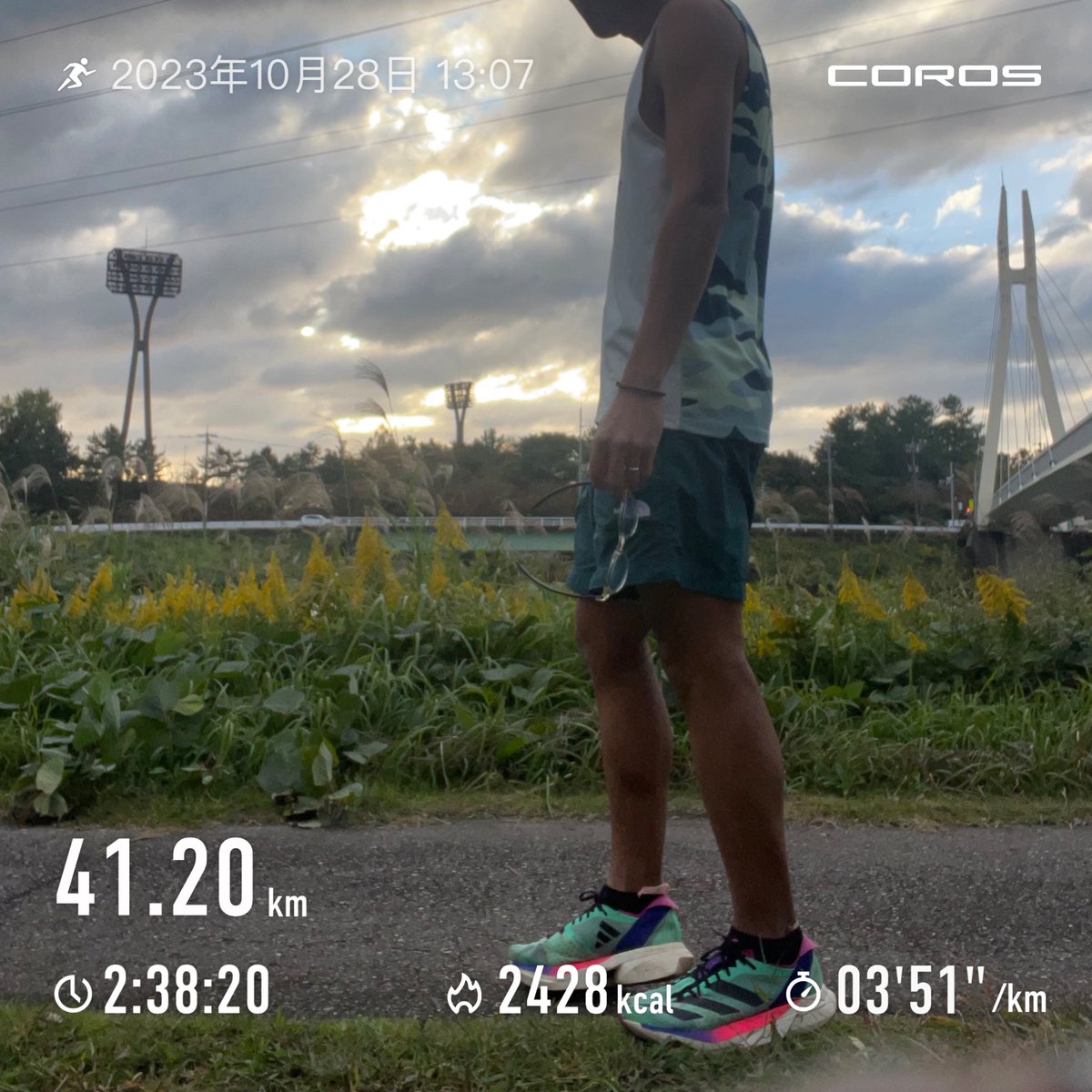 112233barreal's tweet image. 金沢マラソンを走る皆さん！
ひと足先に41.195km走ってきました。
明日はラスト1kmで走る皆さんを応援して
公園まで走って42.195kmにしたいと思います。

気張っていきましょー🏁

#金沢マラソン
#まるお製作所RC
#UGR