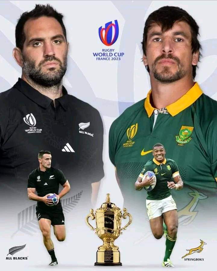imranSa11984161's tweet photo. RUGBY WORLD CUP 2023 : FINALS : New Zealand Vs South Africa. It's gonna be massive game tonight when 2 Champions clinching for their 4th World Title. But nothing can't beat the Mighty ALL BLACKS! Go All Blacks! #G8 #rugbyworldcup2023 #RWCFinals #GoAllBlacks #Dubai🇦🇪 #UAE🇦🇪 https://t.co/OFuP6hsU1z