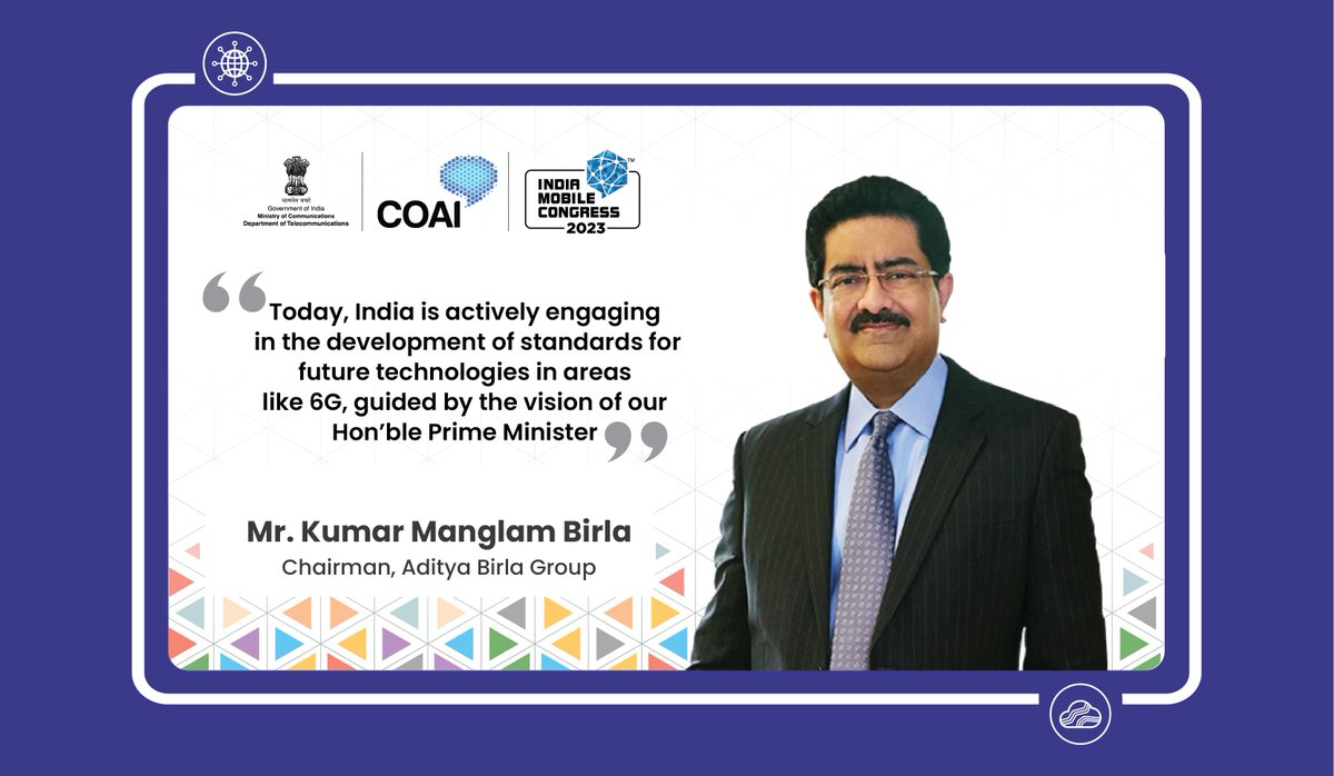 Mr. Kumar Mangalam Birla, Chairman of Aditya Birla Group, takes the stage at #IMC2023, setting the tone for an inspiring and transformative. 

#ViAtIMC #GlobalDigitalInnovation #AspireAtIMC  

@ViCustomerCare @ConnectCOAI @DoT_India