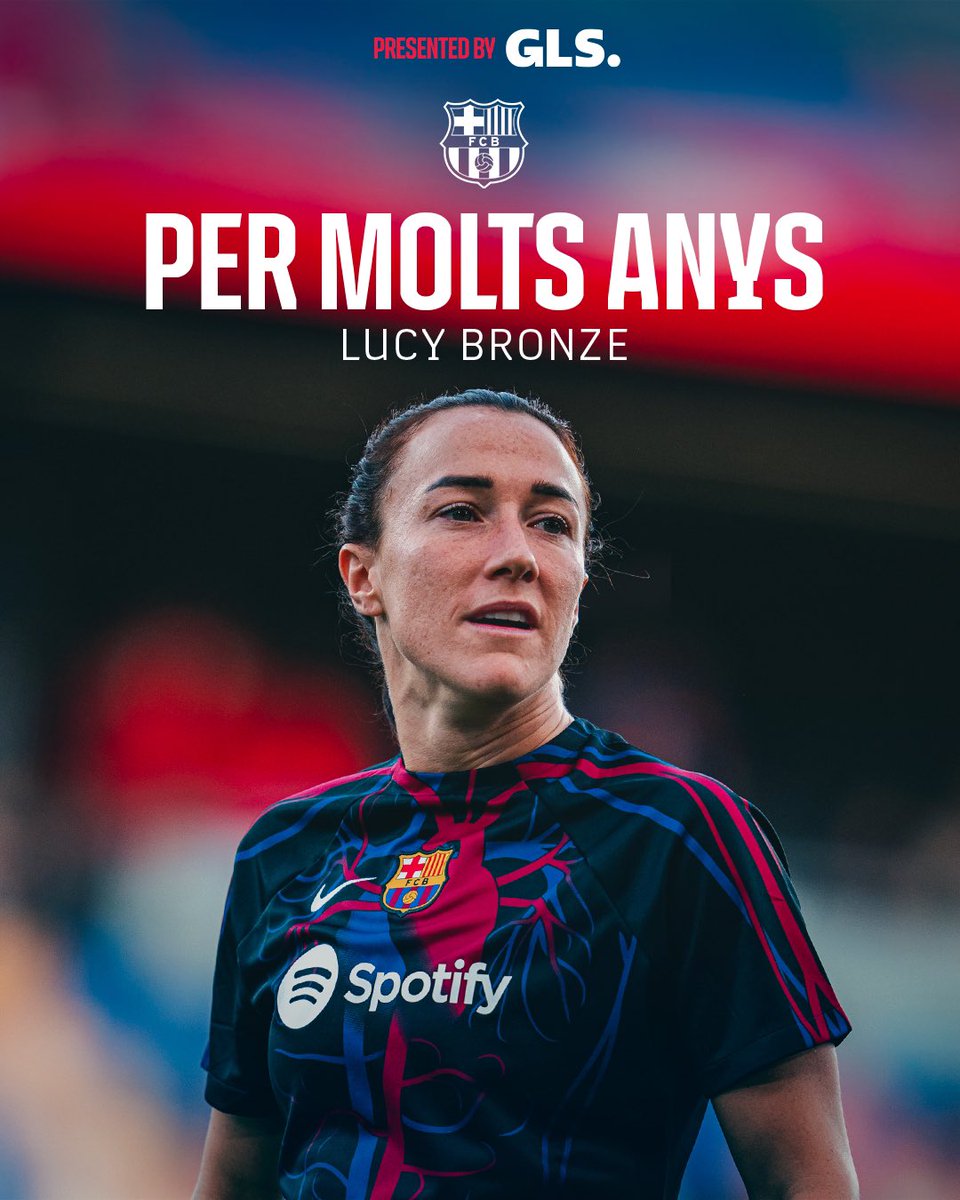 FCBfemeni's tweet photo. 🎁 Per molts anys, @LucyBronze ! 🥳

🎂 @GLS_Spain https://t.co/XzAXwHuMhD