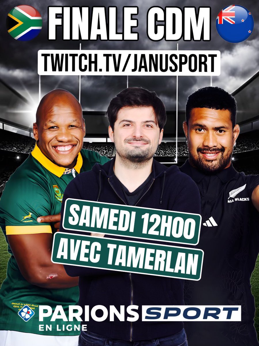 🏉 5x10€ de freebets

🥇 Qui l’emporte ce soir ? Nouvelle-Zélande ou Afrique du Sud ?

♥️ RT + follow <a href="/Janusport/">Janusport</a> &amp; @ParionsSport

🎁 15€ de freebets sans dépôt via ce lien avec le code PARIONSXV + 85€ de bonus + accès au Discord à vie en cas de dépôt : fdj.fr/inscription/pa…