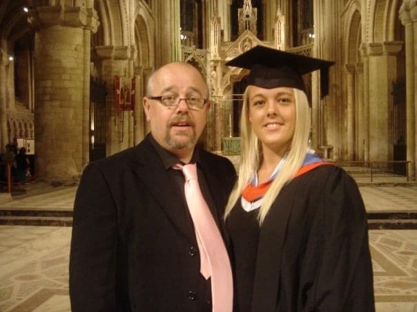 15 years ago this week.. (with My Dad)  A different life! (Graduation for Engineering degree) https://t