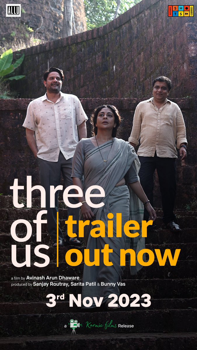 For those who hold the past close to their hearts, #ThreeOfUs is a heartfelt journey of healing and love. Watch now: youtu.be/LGMsX_RzGl4?si… @Shefalishah_ @swanandkirkire @JaideepAhlawat #AvinashArun @Sanjayroutray @saritagpatil @diksshaR @AlluEnts