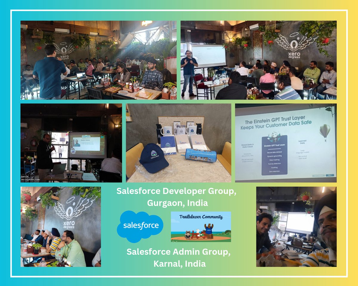 An amazing Session with #TrailblazerCommunity 👥👨‍💻👩‍💻
@salesforce Developer Group, Gurgaon, India 
#salesforce Admin Group, Karnal,India

#SalesforceOhana #karnalsfdcaug #GurgaonSFDC 

@gurgaon_sfdc @karnalsfdcaug @Vishal_sfdc @sachinforce @saagar_kinja   
@LovNaman @Akashdeep122a