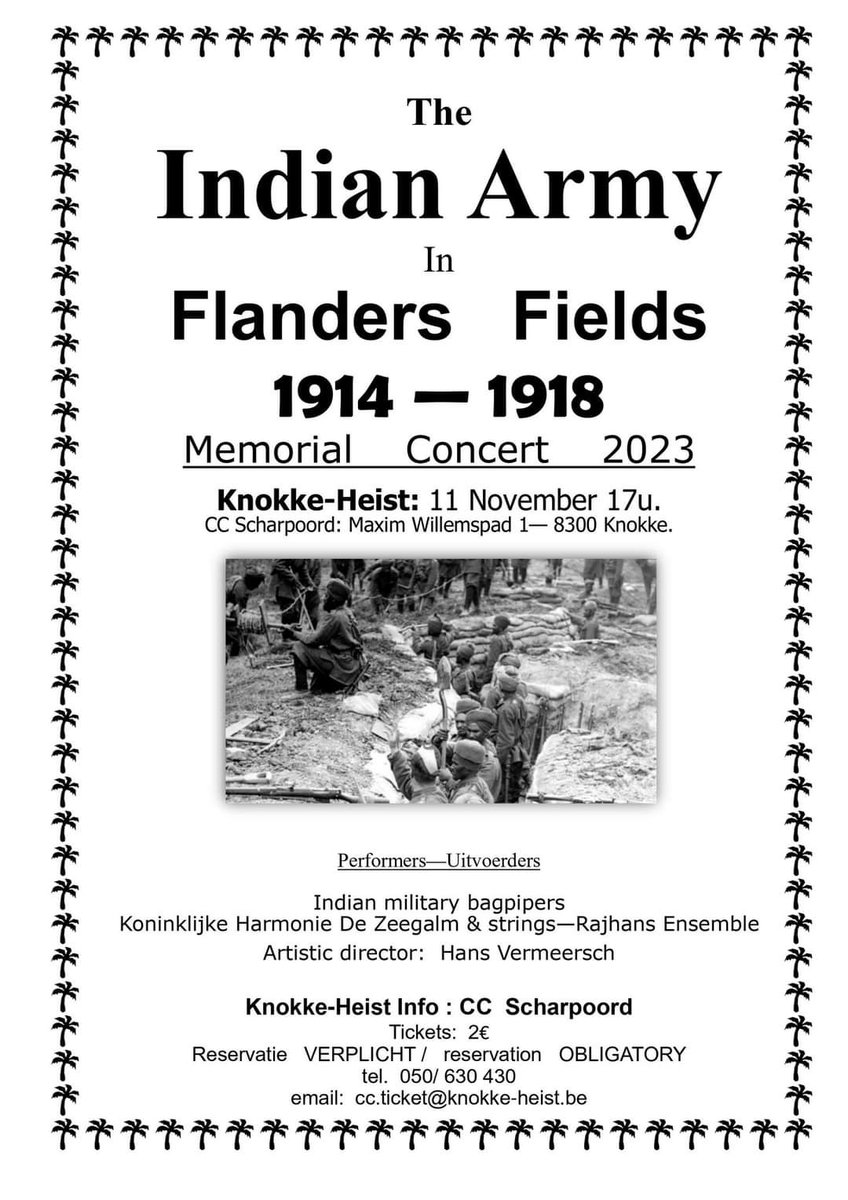 A lot of people aren't aware that #India send over a million soldiers to fight in #FlandersFields! These Indian soldiers were send off to fight a war that wasn't theirs, far away from their home and culture. 
#BritishIndianArmy @IndusCanada @KH_Nieuws #Belgium @TOIIndianAbroad