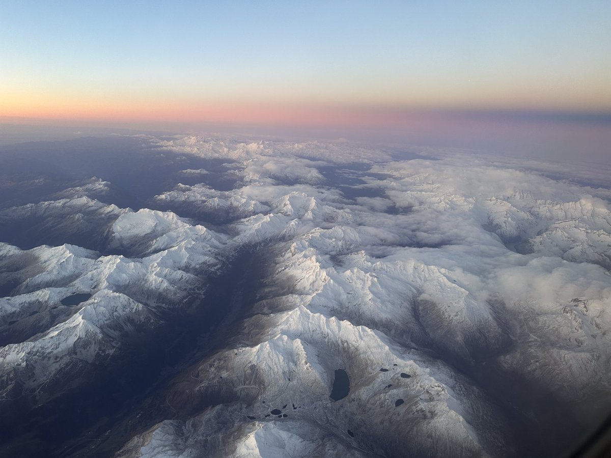 Lovely views of the Alps this morning ….