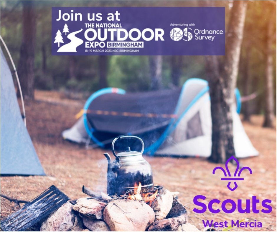 West Mercia Scouts are joining forces with the other Counties in the West Midlands Region to provide a stand at the Outdoor Expo in March 2024. Why not come along to the event and visit the stand using the link below to apply for free tickets.
solihullscouts.org.uk/outdoor-expo?f…