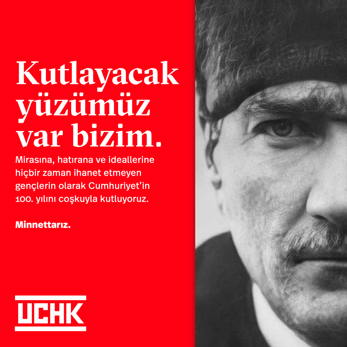 Biz hiç vazgeçmedik. #Cumhuriyet100Yaşında