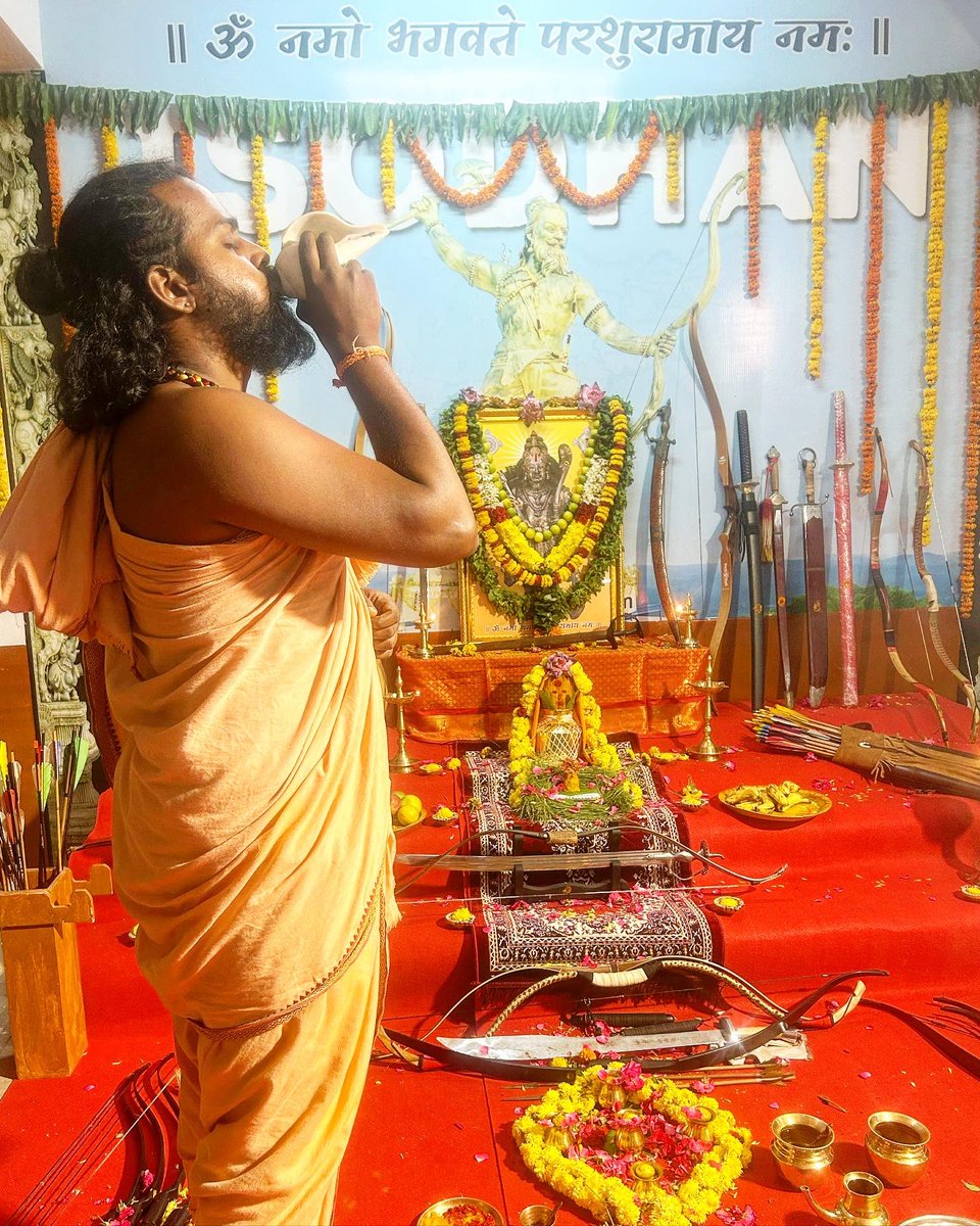 IDhanurveda's tweet photo. Immersed in the profound heritage of Dhanurveda during a heartfelt Ayudha Puja, honoring the sanctity of ancient weaponry at the hallowed ISODHAN Dhanurveda Gurukulam in the heart of Tirupati, Andhra Pradesh. A day filled with tradition, reverence, and awe-inspiring moments. https://t.co/vlIPAl2x46
