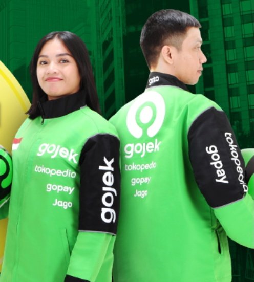 oksida's tweet image. Jaket gojek baru desainnya rame bener ya
