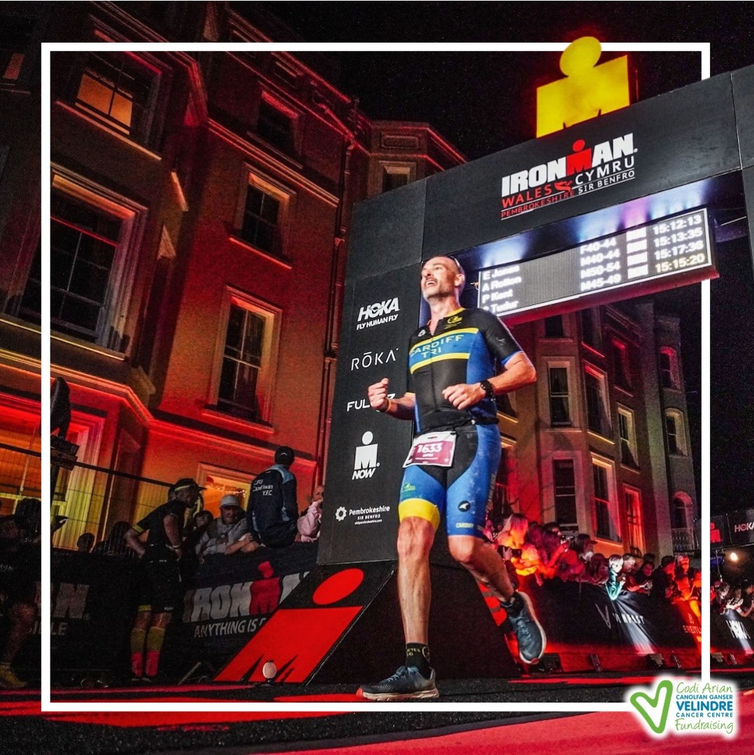 💚 Diolch o galon i Siôn Tudur sydd wedi cymryd rhan yn Ironman Cymru yn ddiweddar er Felindre! 'Diwrnod anhygoel - un o uchafbwyntiau fy mywyd - diolch i fy nheulu a phawb yn Ninbych-y-Pysgod am eu cefnogaeth.'