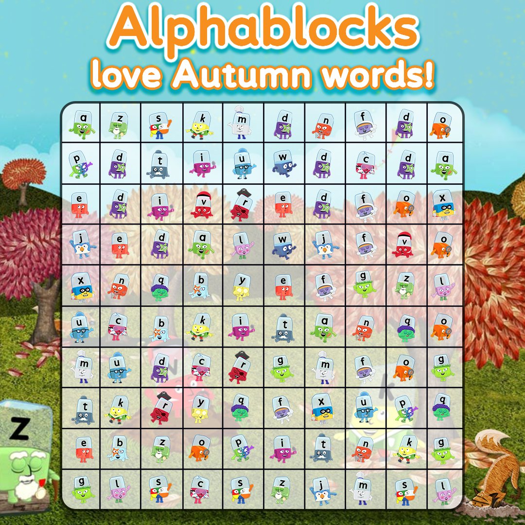 🍁☕️ Puzzle time! Can you find 8 autumnal words hidden in our Alphablocks wordsearch? 🤔 Let us know when you’ve found them all 👇