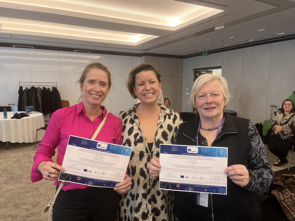 Great to see the #Parkinsons community represented at @eupatients training in Prague with @stumpw0rk50 & myself graduating as #EUPATIFellows & @AMHursey of @ParkinsonsEU on the board of @eupatients #CreatingChange