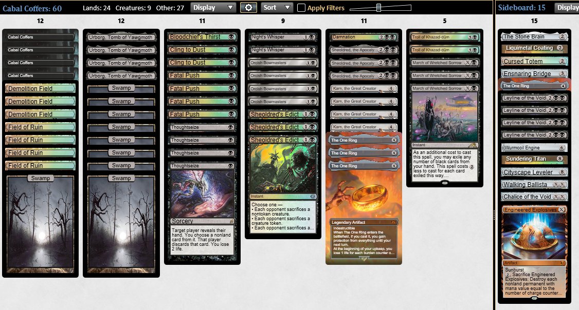 M_DeiLazzaretti's tweet photo. After a couple of 5-0 with cascading beans I decided to try something different.
Result? Another trophy and material for @MTGOsalt  too 😂 https://t.co/PQ9rdok42I
