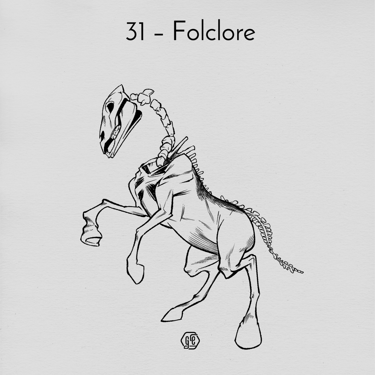 #quantober #inktober #october #art Folclore: Mula Sem Cabeça