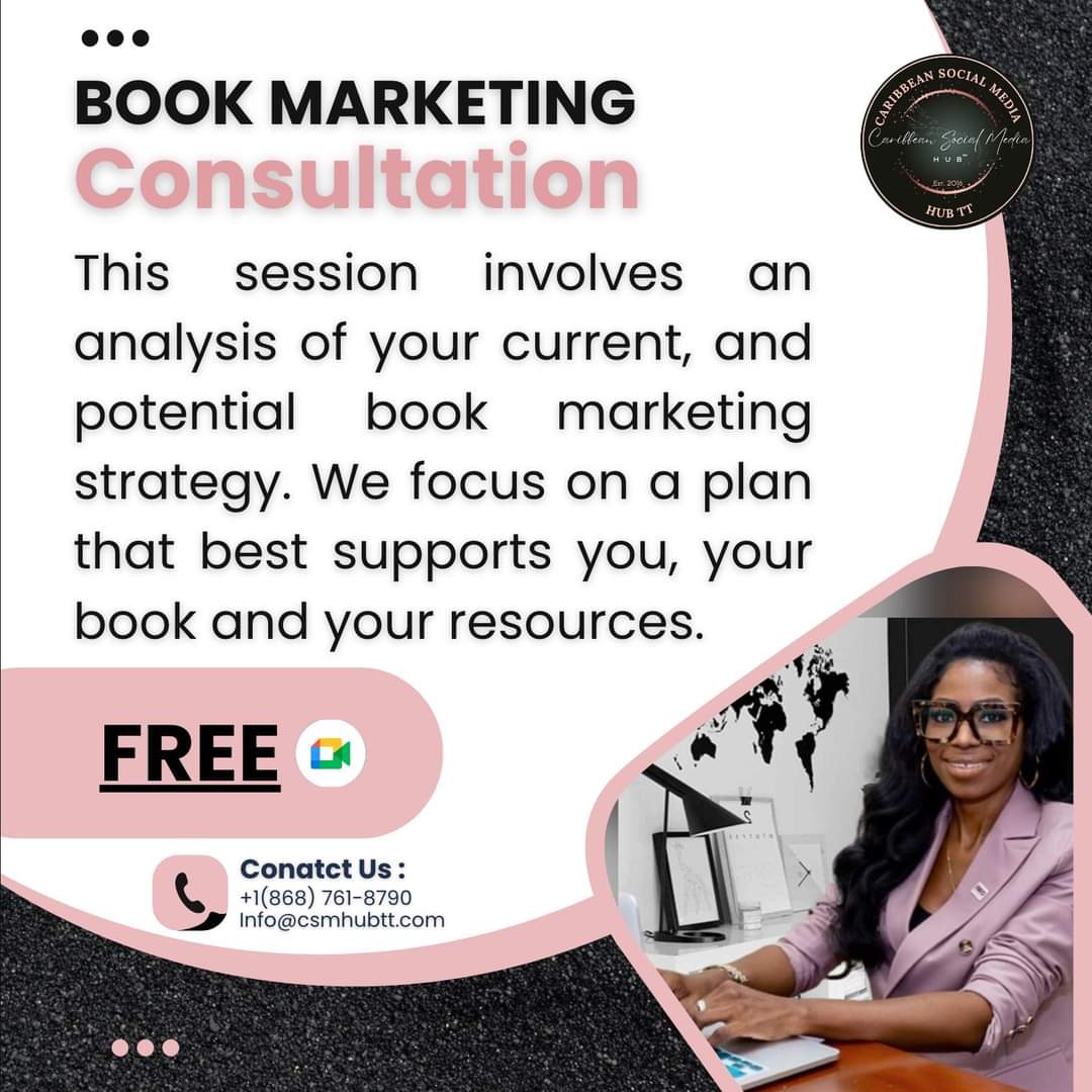 Schedule a #FREEConsultation #BookMarketing With Us Today booking.appointy.com/CSMHubTT?sr=11…
 #CaribbeanAuthors #LiterarySuccess #BookLaunch