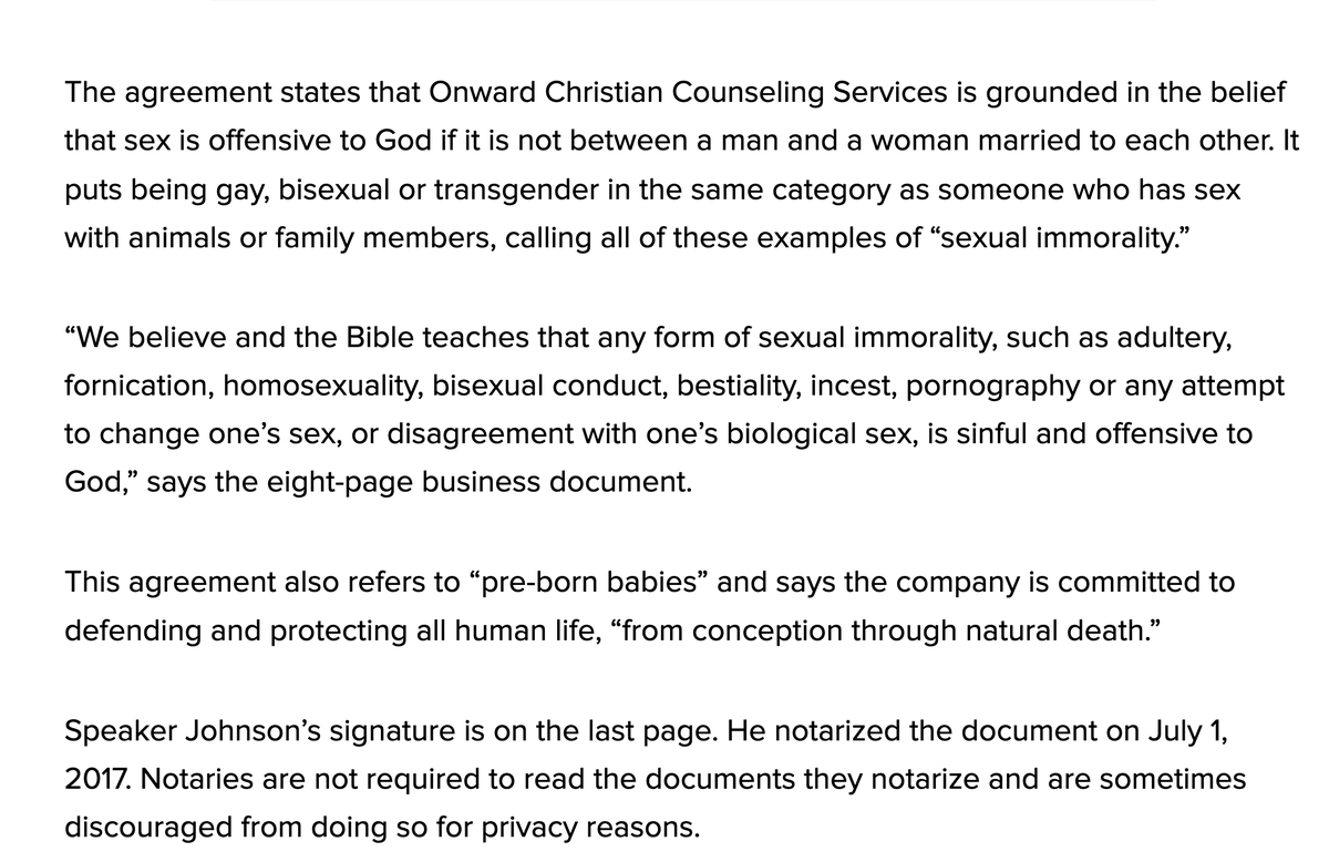 receiptmaven's tweet photo. I guess now we know why Kelly Johnson scrubbed her website for Onward Christian Counseling Services: it puts being gay, bisexual or transgender in the same category as someone who has sex with animals or family members, calling all off these examples of "sexual immorlity." https://t.co/TNSMGPjCcs