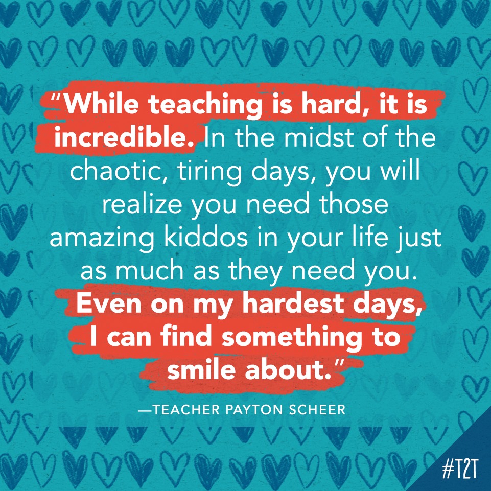 Teaching is incredible. (#WhyITeach via T @pscheer10)