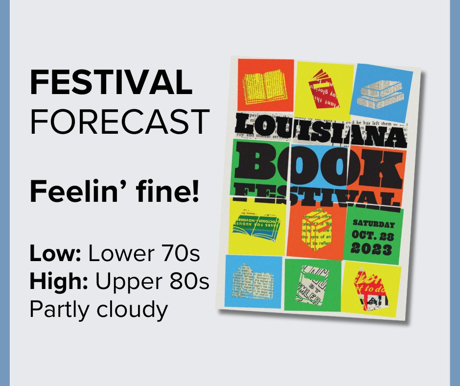 The big day is finally here, and the forecast feels fine! Come on down and see us starting at 9 a.m.