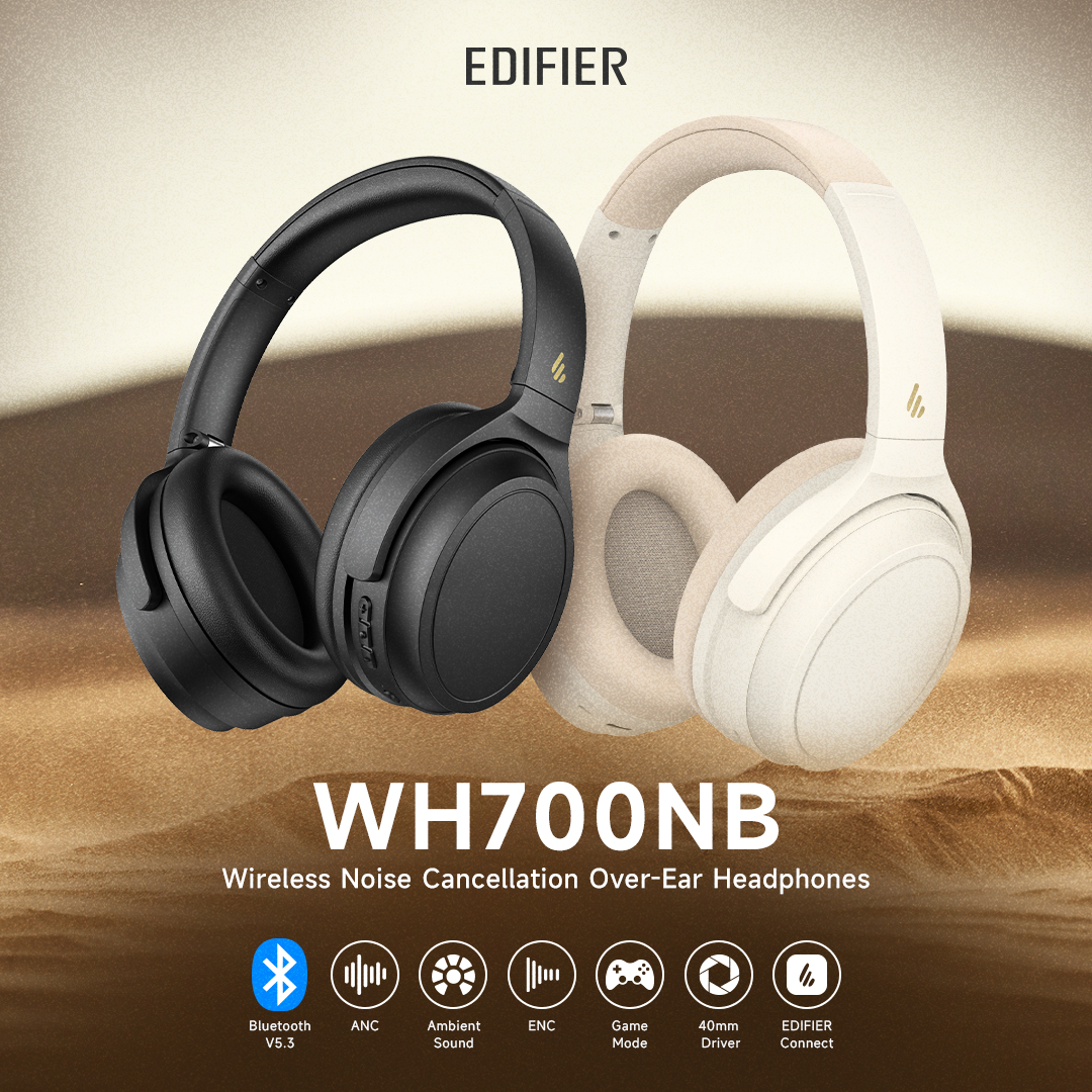EdifierMalaysia's tweet photo. 🎧✨WH700NB headphones! Unveil the next level of audio experience with us.
#Edifier #Edifan #EdifierMalaysia #WH700NB #Headphone #Headphones #Bluetooth #TWS #Wireless #playback #duration #hours #NewHeadphones #New #fyp #Bluetooth #Music #Lifestyle #audio https://t.co/XAsHFQmCa6