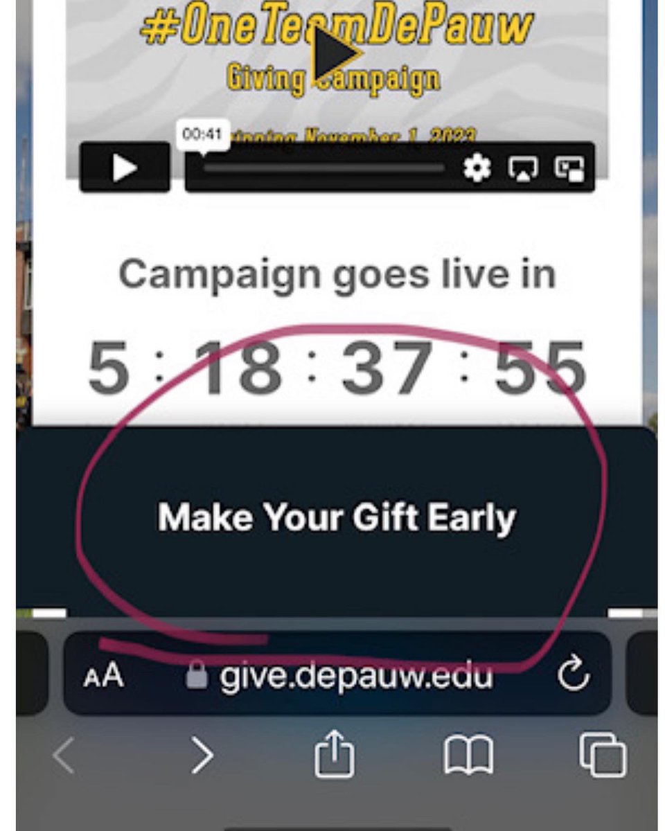 **CHALLENGE from Head Coach Erica Hanrahan for the #OneTeamDePauw Campaign.**  Coach E will donate $5 per person up to 100 donors for anyone who makes a gift early (before 11/1)! Go to give.depauw.edu and follow prompts to MAKE A GIFT EARLY &amp; select Tiger Club-Softball!
