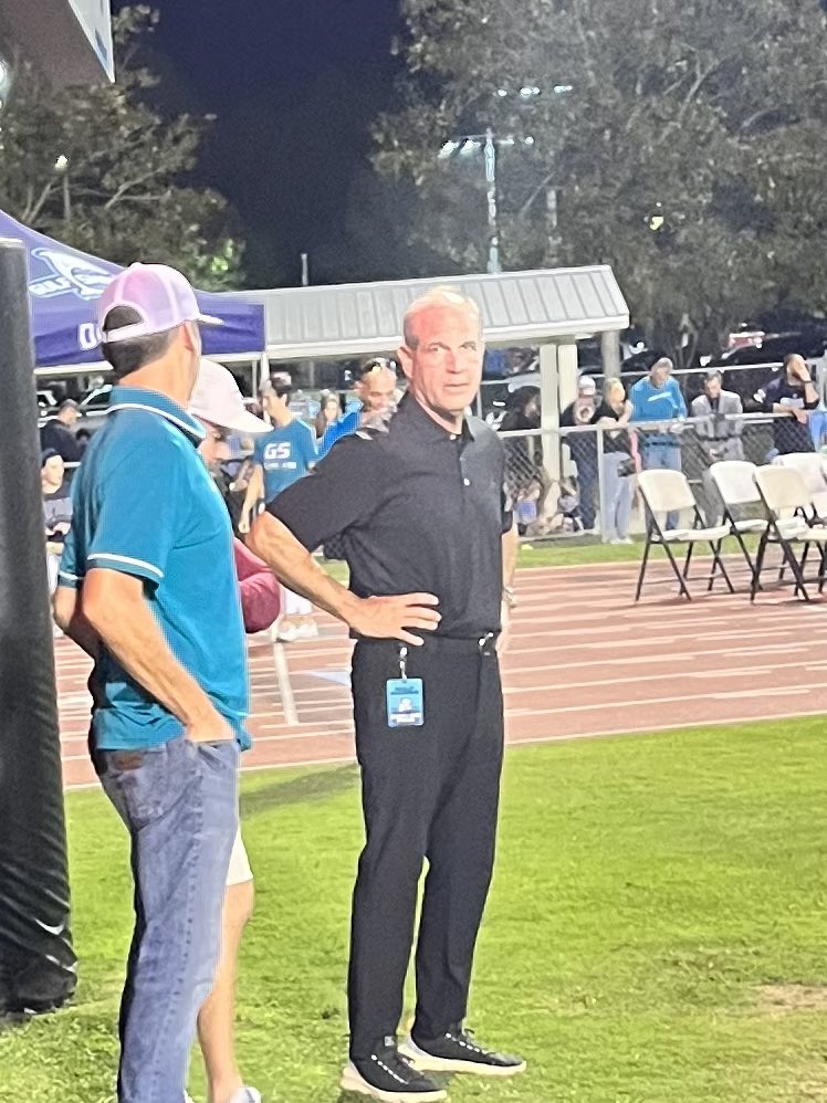 Kevin Steele (Alabama DC), Al Pogue from Missouri , and Florida State coaching staff just a few of the schools at last nights game recruiting the Dolphins.  #makewaves #GulfShoresU @GSFBRecruiting @GSHSDolphins