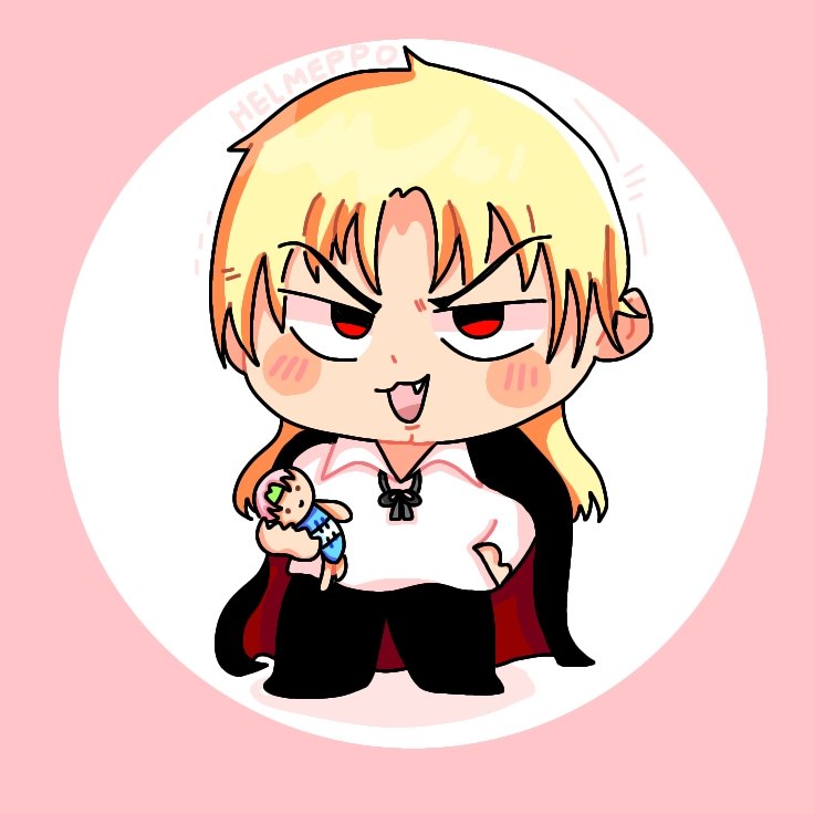 🎃  – #HorohoroNight  👻
  #NewProfiePic 

“ชิ.. ดันรีบจนลืมเจลเซ็ตผมเลย ..ช่างมันก่อน ”

“ นี้พวกแกหน่ะ ! รีบเอาเลือดมาให้เฮลเมปโป้ผู้นี้ซะดีๆ ! (ฮา)  ”