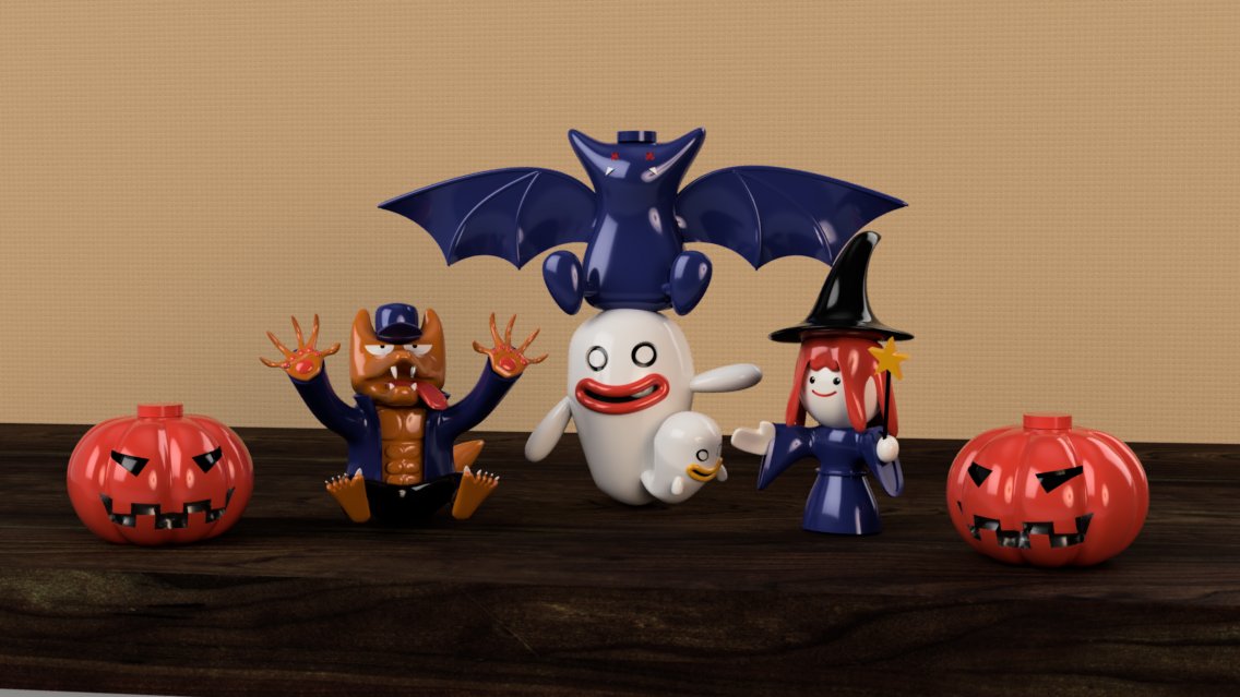 「ハロウィン・タワー」
好きなキャラを好きなだけ積み上げて飾ります
狼男がお気に入り
 #キャドラボハロウィン3